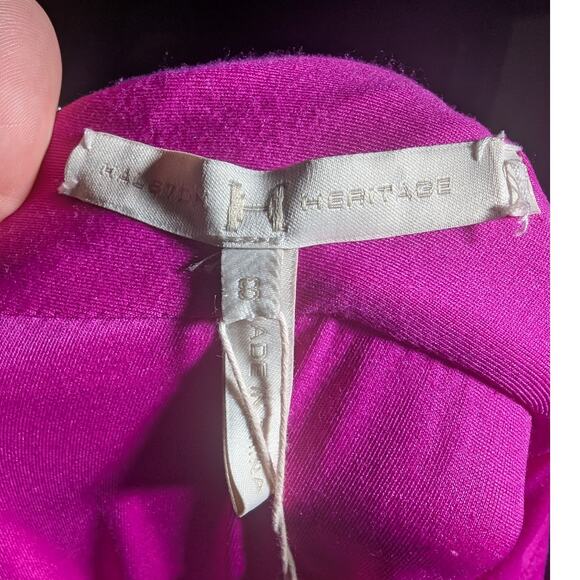 Halston Heritage Petunia Pink Criss Cross Back Stretch Jersey Evening Gown 8 NWT - Picture 5 of 8